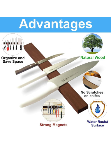 Soporte Magnético para Cuchillos 25.4 cm Cosas Útiles Sencillas