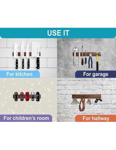 Soporte Magnético para Cuchillos 25.4 cm Cosas Útiles Sencillas