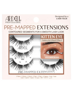 Extensiones de Pestañas Pre-Mapeadas Ardell Ojo Gatito - Paquete de 3