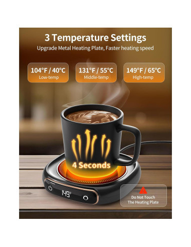 Calentador de Tazas LERAT M316 con Apagado Automático y 3 Temperaturas