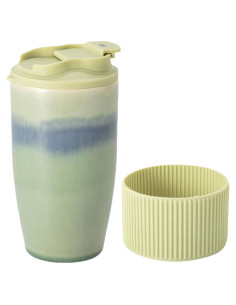 Taza de Café de Viaje TaoTaojarvie Cerámica 0.47 L Verde Claro