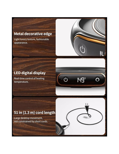 Calentador de Tazas LERAT M316 con Apagado Automático y 3 Temperaturas