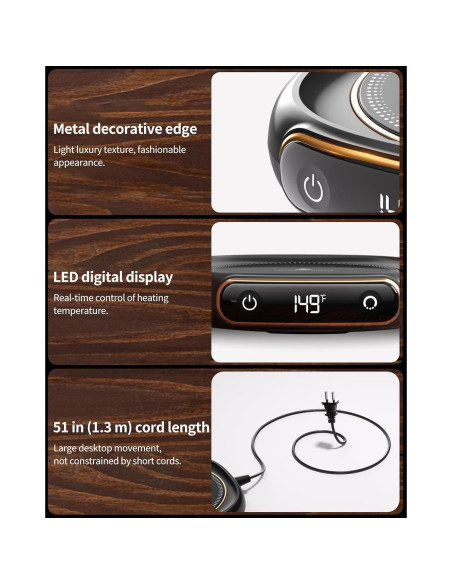 Calentador de Tazas LERAT M316 con Apagado Automático y 3 Temperaturas