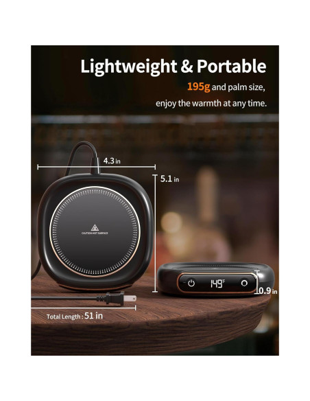 Calentador de Tazas LERAT M316 con Apagado Automático y 3 Temperaturas