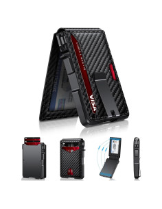 Billetera Minimalista ZALVEX Fibra de Carbono con Bloqueo RFID