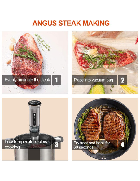 Máquina Sous Vide KitchenBoss G300: Circulador Térmico 1100W