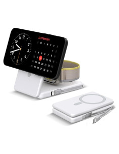 Estación de Carga Inalámbrica DDUAN 5000mAh para iPhone y Reloj