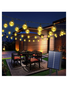 Luces de Cadena Solares Joomer 100LED 20M Blanco Cálido