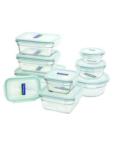 Juego de Contenedores de Vidrio Glasslock 18 Piezas Apto Horno