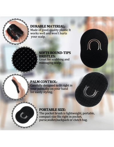 12 Peines de Masaje de Bolsillo Wanmu para Hombres Calvos