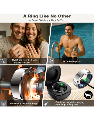 Anillo Inteligente de Salud Hunan - Monitoreo Sueño y Fitness