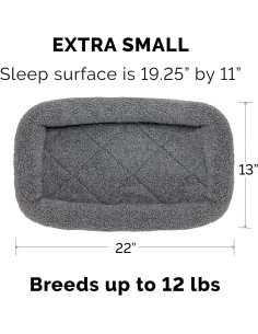 Cama para Perros Furhaven Extra Pequeña 22x13cm Lavable Gris 2