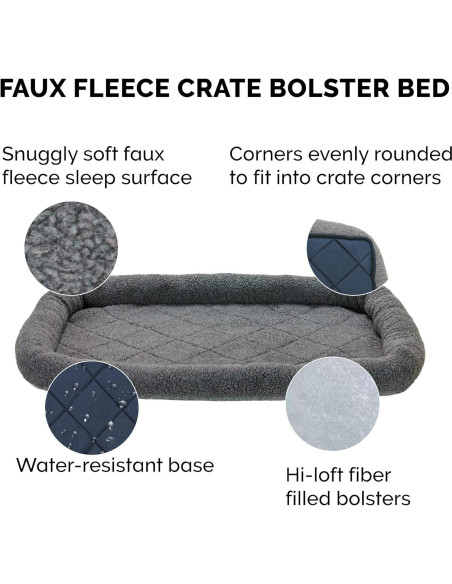 Cama para Perros Furhaven Extra Pequeña 22x13cm Lavable Gris