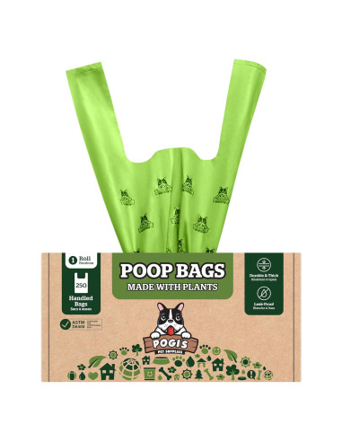Bolsas Compostables Pogi para Desechos de Mascotas - 250 Unidades