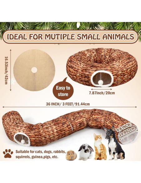 Cueva Donut para Gatos Soulchen Navidad 91x91x25cm Marrón