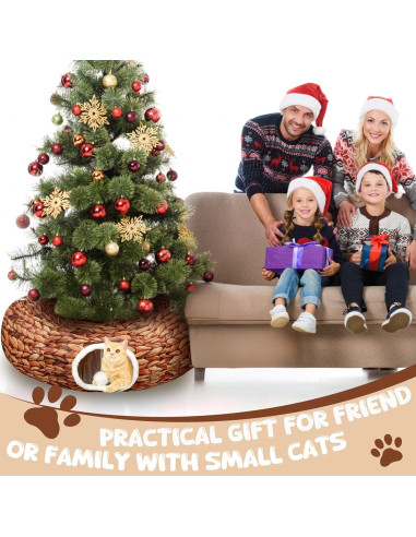 Cueva Donut para Gatos Soulchen Navidad 91x91x25cm Marrón