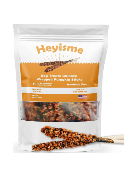 Golosinas Dentales para Perros HEYISME Pollo y Calabaza 400g Golosinas Dentales para Perros HEYISME Pollo y Calabaza 400g