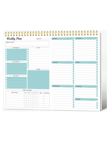 Planificador Semanal Regolden-Book 52 Semanas 21.6x27.9 cm