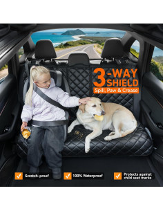 Funda de Asiento Trasero para Perros KritterKorner Negra 2