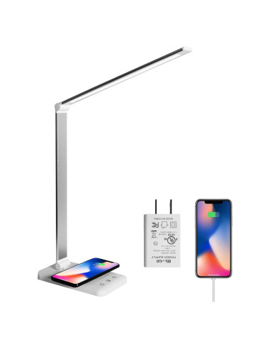 Lámpara de Escritorio LED Himigo con Cargador Inalámbrico