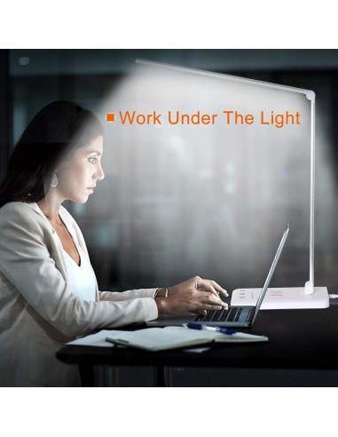 Lámpara de Escritorio LED Himigo con Cargador Inalámbrico