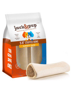 Huesos Rellenos para Perros Jack&Pup 5-6" - Paquete de 3