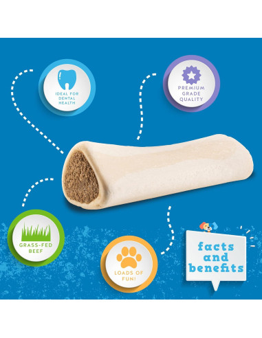 Huesos Rellenos para Perros Jack&Pup 5-6" - Paquete de 3