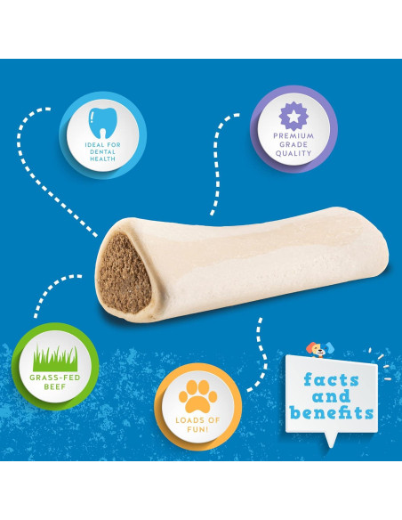 Huesos Rellenos para Perros Jack&Pup 5-6" - Paquete de 3