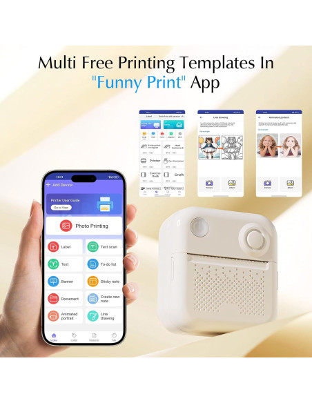 Impresora Térmica de Etiquetas CREECHWA D Portátil Bluetooth 200dpi Impresora Térmica de Etiquetas CREECHWA D Portátil Bluetooth 200dpi