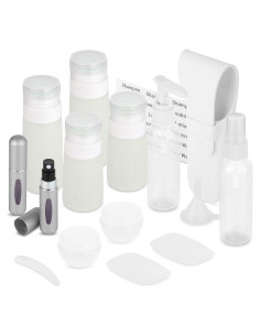 Kit de Botellas de Viaje Free Hand - 16 Piezas Aprobadas TSA