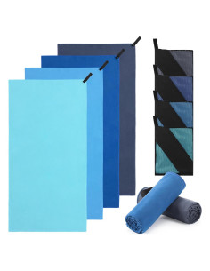 Juego de 4 Toallas de Camping Microfibra Hahafelt 120x60cm