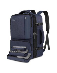 Mochila de Mano Vancropak 47L Expandible Azul Aprobada por Aerolíneas