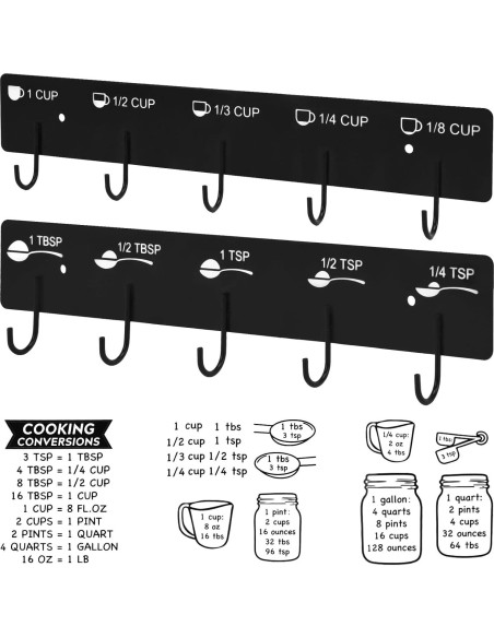 Soporte Colgante de Tazas y Cucharas Medidoras SoeKoa