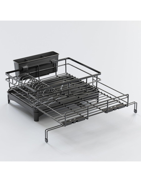 Escurridor de Platos Grande SILUB Negro Expandible 40.6-62 cm