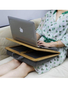 Escritorio Ajustable para Laptop SANJIMO con Cojín de Bambú 2