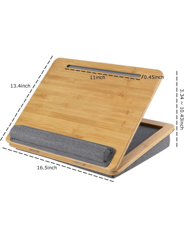 Escritorio Ajustable para Laptop SANJIMO con Cojín de Bambú
