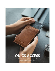 Billetera Slim VULKIT para Hombre con Bloqueo RFID - Capacidad 11 Tarjetas 2
