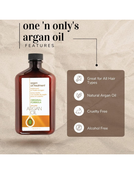 Aceite de Argán One 'n Only 226.8 ml - Hidratante y Sin Frizz
