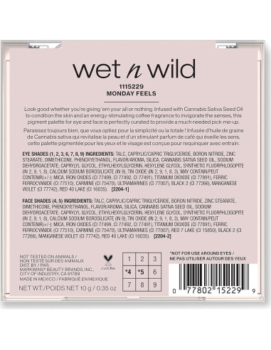 Paleta de Sombras Wet n Wild Sensaciones del Lunes 9 Tonos