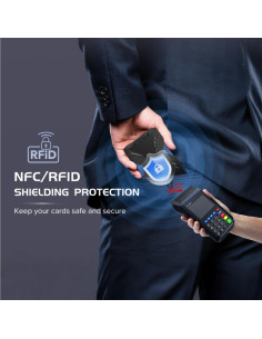 Billetera delgada HNHFTT con bloqueo RFID y ventana ID 2