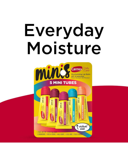 Carmex Balsamo Labial Hidratante SPF 15 - 30 Tubos Mini