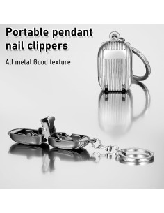 Cortauñas Mini Plegables MBAIYO 2 Pcs Acero Inoxidable 2