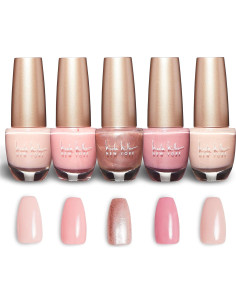 Esmaltes de Uñas Nicole Miller - 5 Piezas Rosados y Nude 2