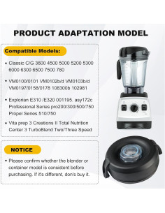 Tapa de Reemplazo para Licuadora Vitamix 64 oz FURGGEN 2