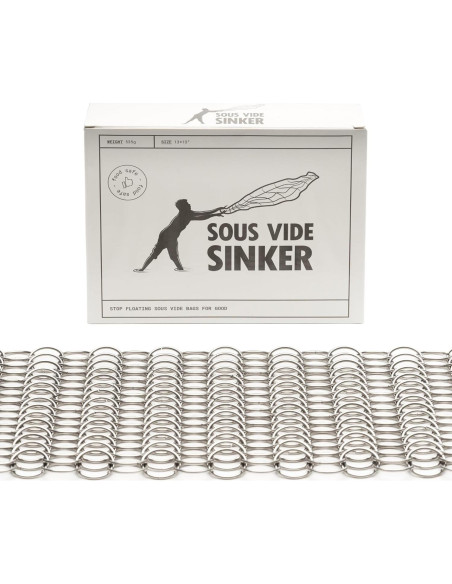 Pesas Sous Vide TopHat 0.54 kg Acero Inoxidable Clips