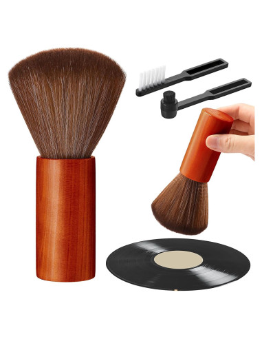 Kit de 3 Cepillos de Limpieza de Discos de Vinilo Ziliny