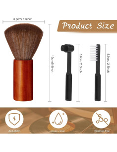 Kit de 3 Cepillos de Limpieza de Discos de Vinilo Ziliny 2