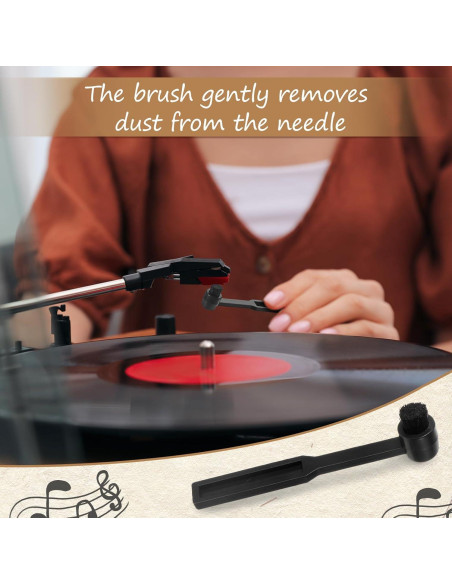 Kit de 3 Cepillos de Limpieza de Discos de Vinilo Ziliny