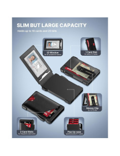 Cartera Táctica Typecase para Hombres RFID Cuero Negro 2