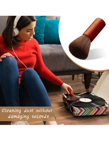 Kit de 3 Cepillos de Limpieza de Discos de Vinilo Ziliny